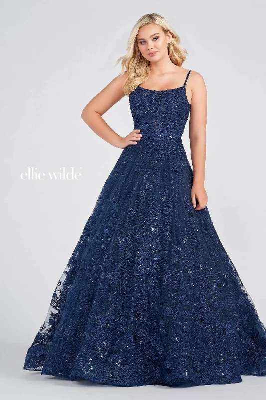 Ellie Wilde EW122109 Long Pocket Ball Gown Prom Dress