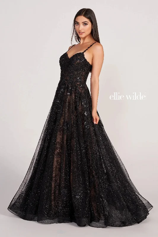 Ellie Wilde EW34117 Long  A Line Formal Prom Dress