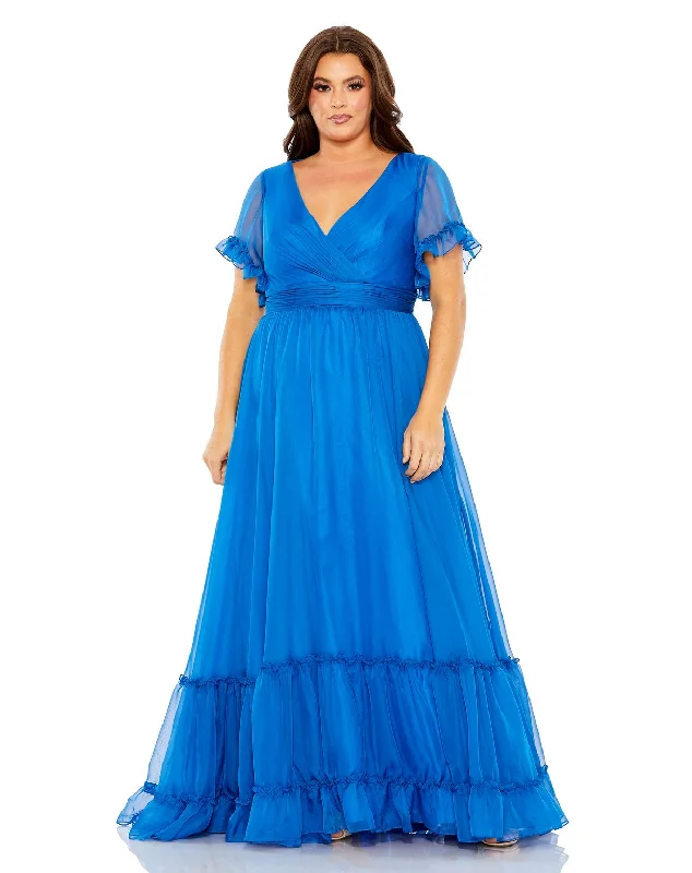 Mac Duggal 68430 Tiered Long Plus Size Formal Dress