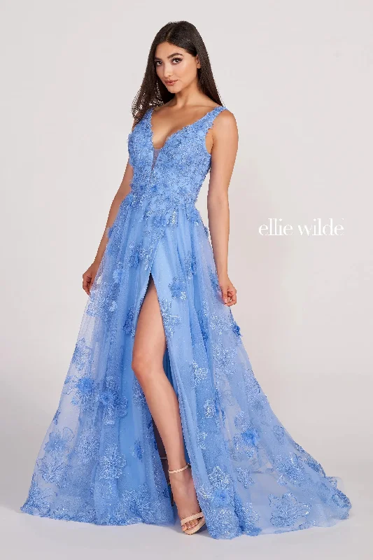 Ellie Wilde EW34121 Long A Line Prom Dress