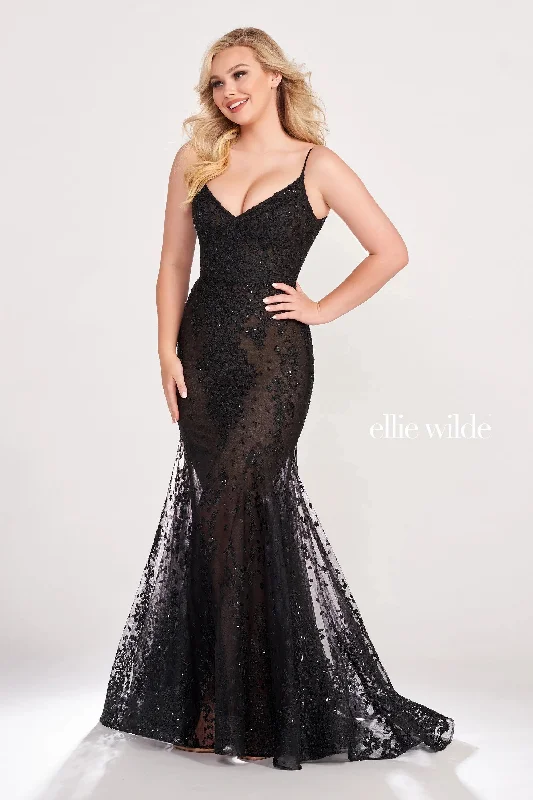 Ellie Wilde EW34030 Prom Glitter Mermaid Formal Evening Dress