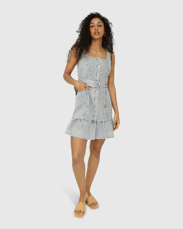 Reunite Denim Mini Dress | Women | Stonewash