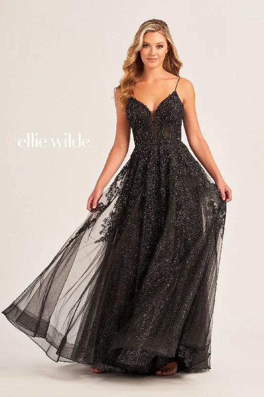 Ellie Wilde EW34036 Long A Line Dress Prom Ball Gown