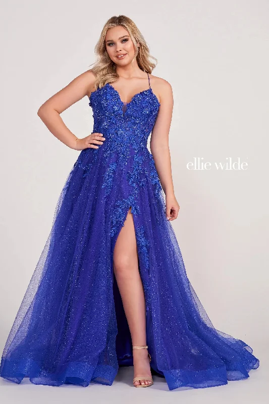 Ellie Wilde EW34042 Long Glitter Ball Gown Prom Dress