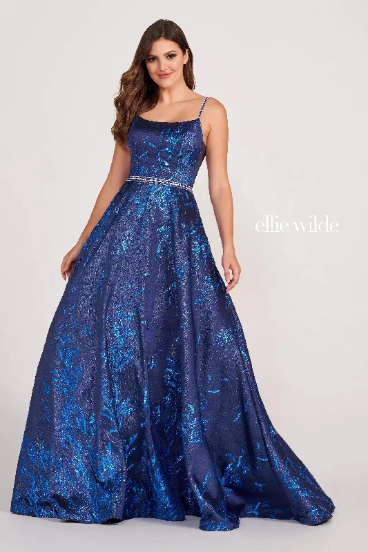 Ellie Wilde EW34106 Pocket Ballgown Long Prom Dress