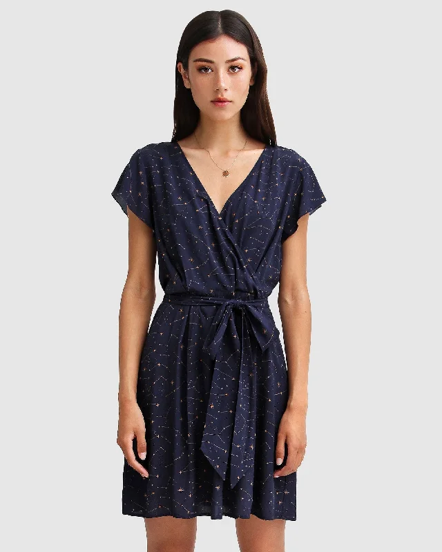 I'm The Star Wrap Dress | Women | Navy