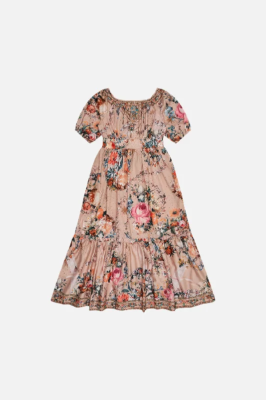 KIDS RIBBON MAXI DRESS 12-14 ROSE GARDEN REVOLUTION