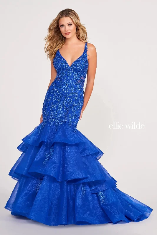 Ellie Wilde EW34082 Prom Mermaid Beaded Long Ball Gown