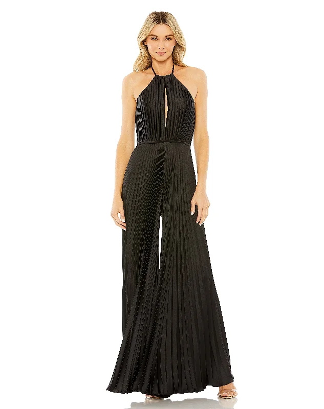 Mac Duggal 27457 Long Formal Pleated Prom Jumpsuit