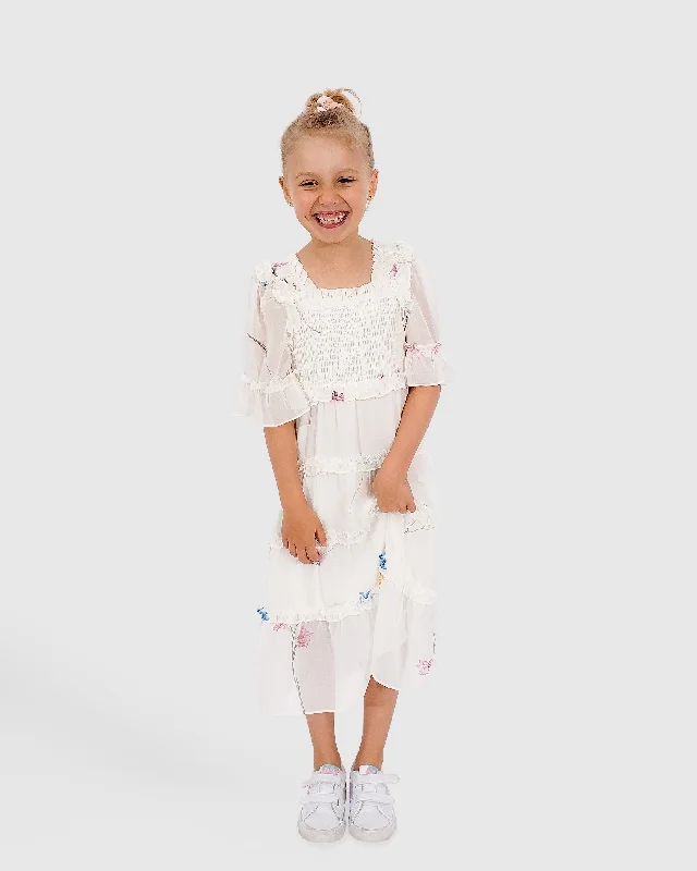 La Fille Tiered Dress | Girl | White