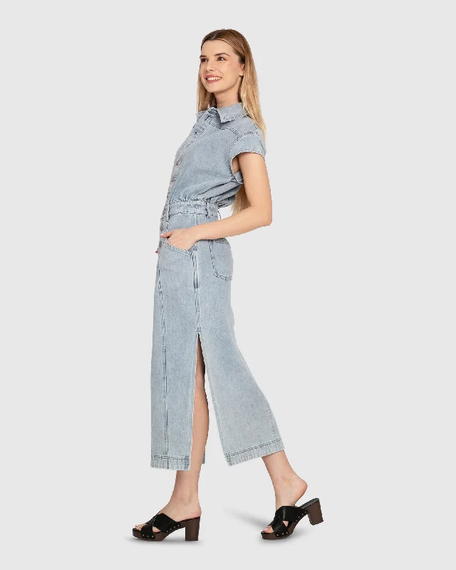 Sundown Denim Midi Shirt Dress | Women | Sundown Denim Midi Shirt Dress