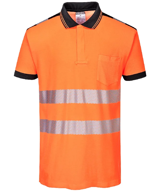 Orange/Black - PW3 Hi-vis polo shirt (T180)