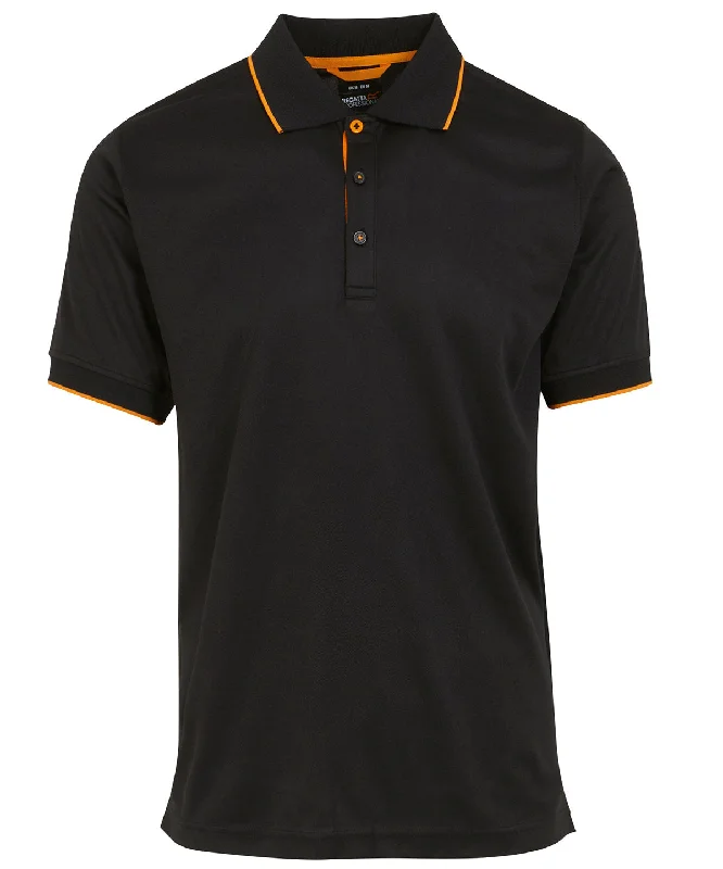 Black/Orange Pop - Navigate short sleeve polo