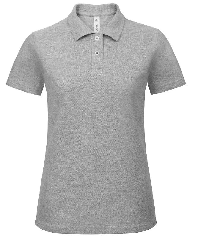 Heather Grey - B&C ID.001 polo /women