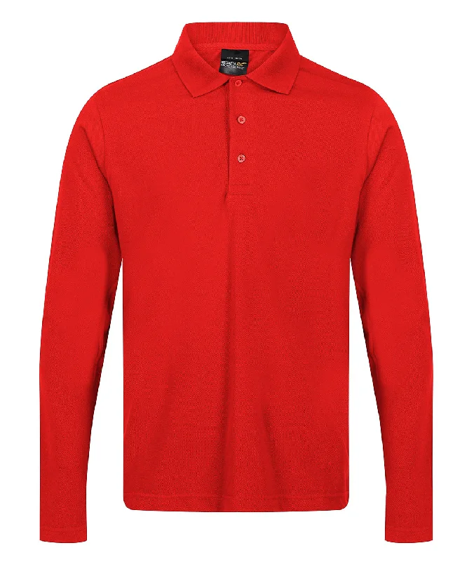 Classic Red - Pro 65/35 long sleeve polo