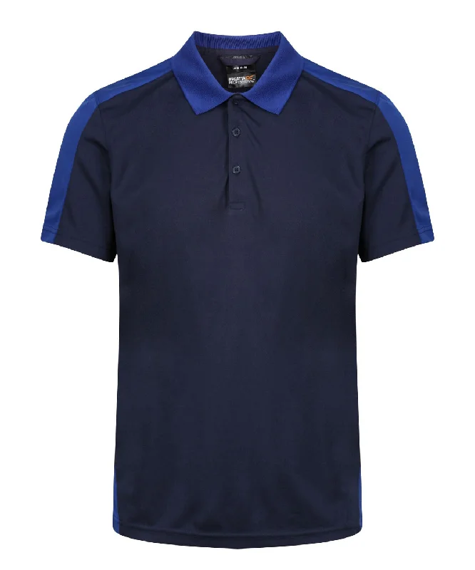 Navy/New Royal - Contrast wicking polo