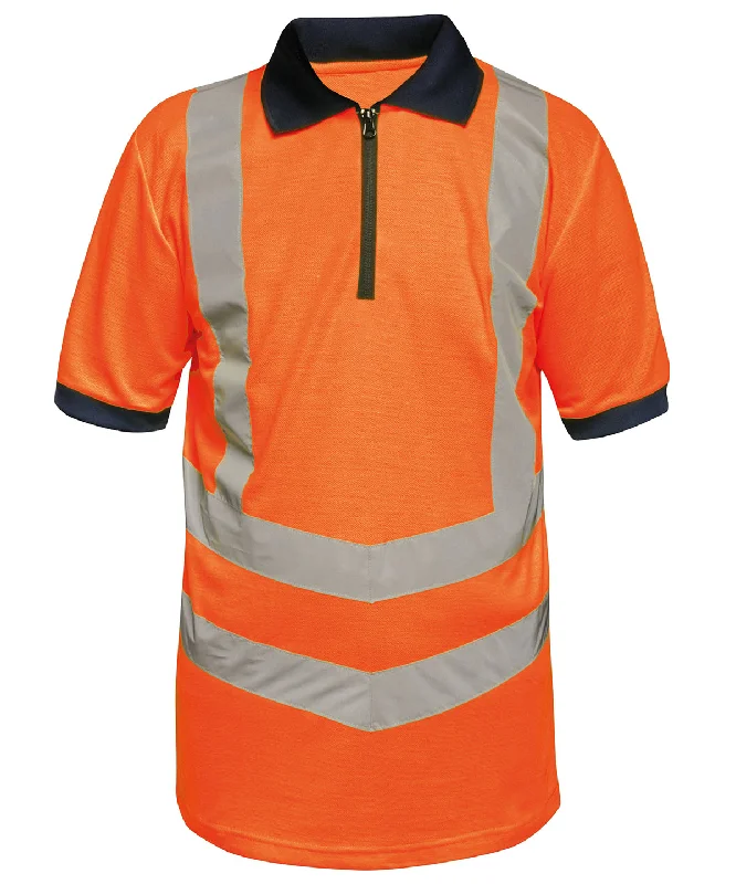 Orange/Navy - Hi-vis pro polo