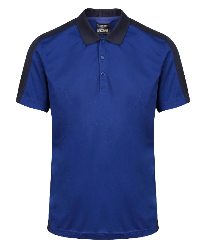 New Royal/Navy - Contrast wicking polo