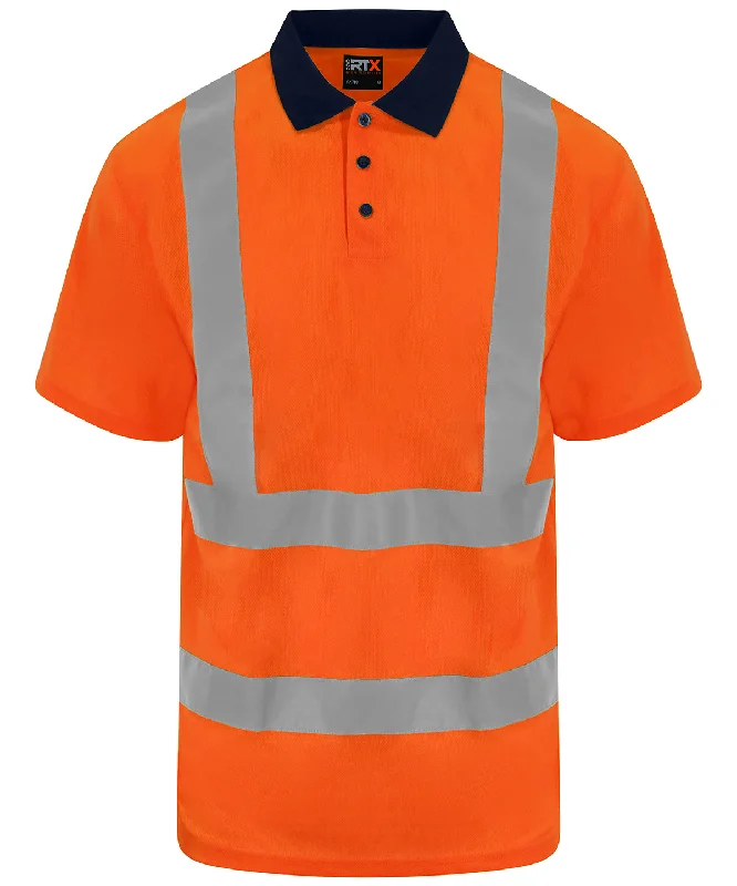 HV Orange/Navy - High visibility polo