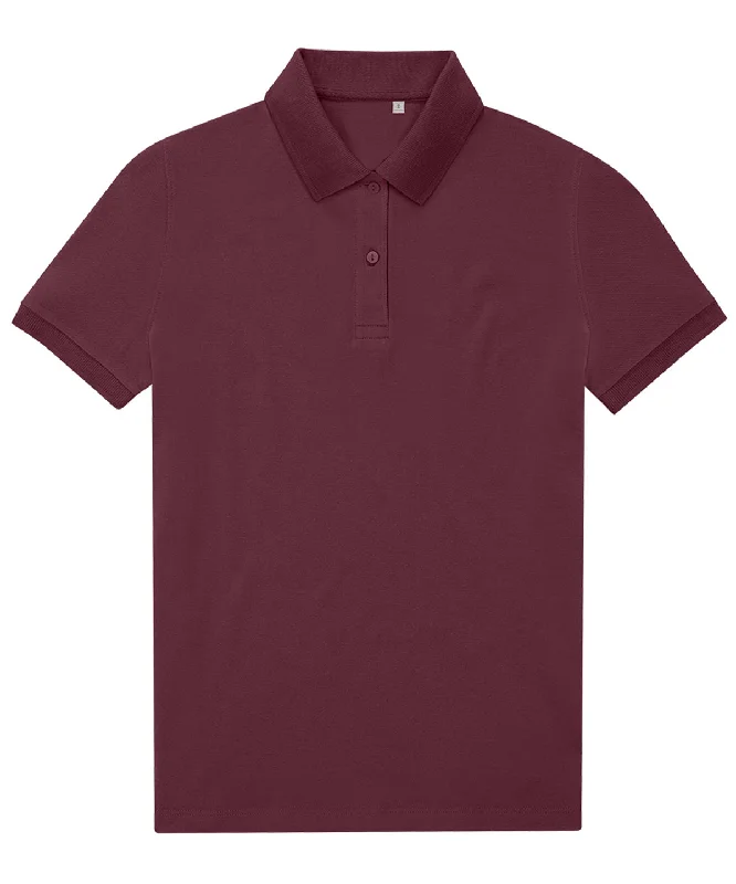 Burgundy - B&C My Eco Polo 65/35 /Women