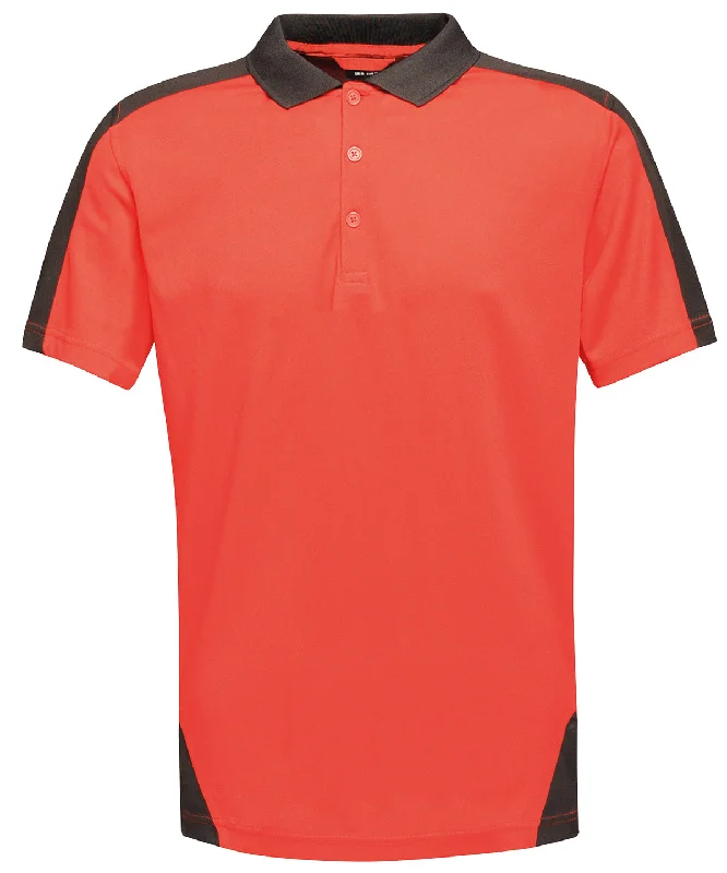 Classic Red/Black - Contrast wicking polo