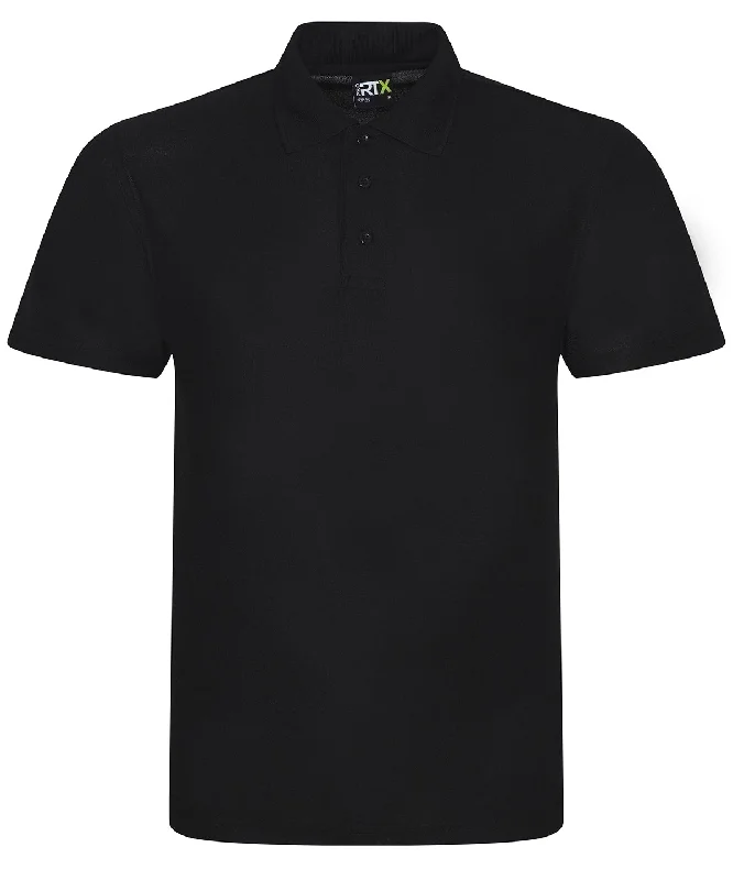 Black - Pro polyester polo