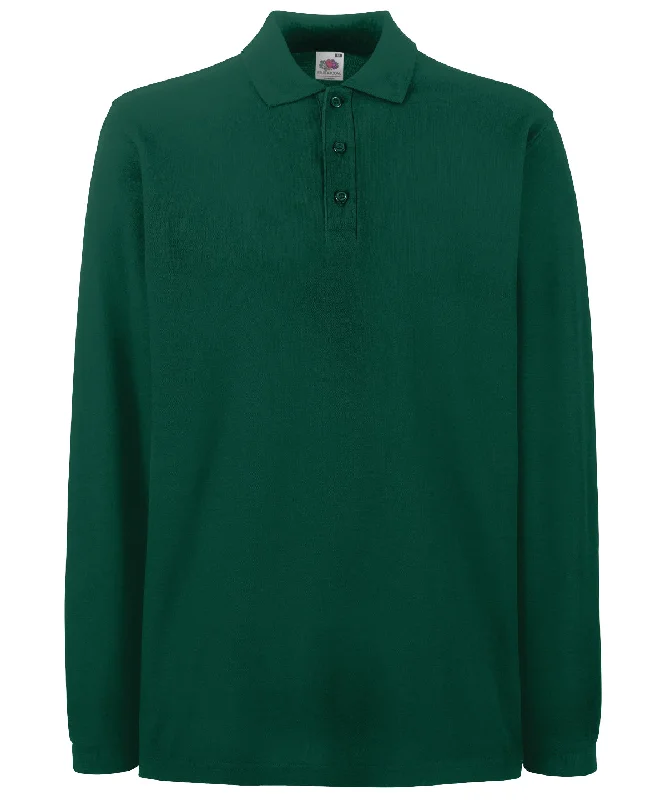 Forest Green - Premium long sleeve polo