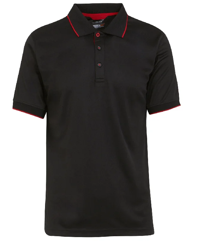 Black/Classic Red - Navigate short sleeve polo