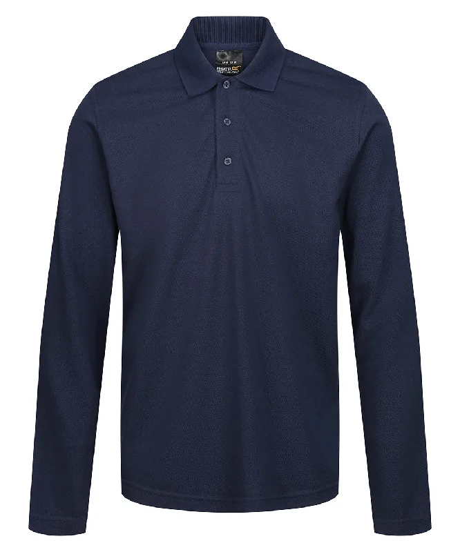 Navy - Pro 65/35 long sleeve polo