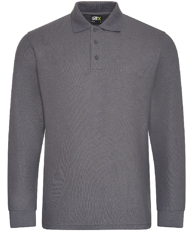 Solid Grey - Pro long sleeve polo