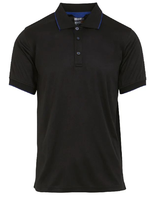 Black/New Royal - Navigate short sleeve polo