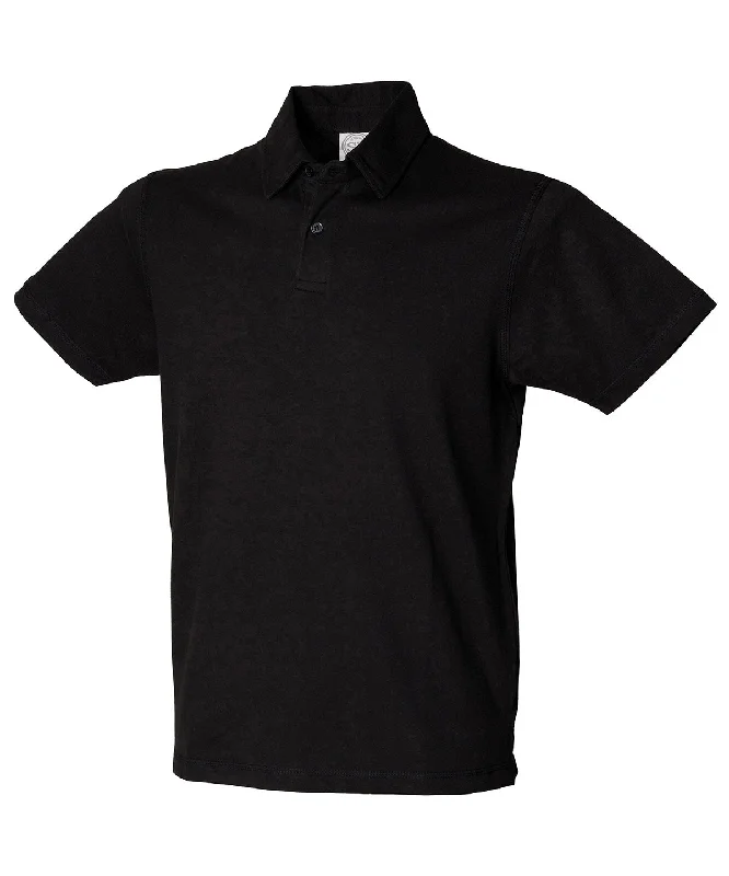 Black - Short sleeve stretch polo