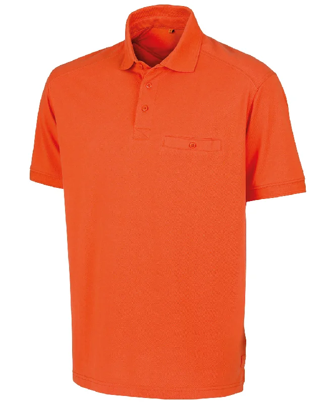 Orange - Work-Guard Apex pocket polo shirt