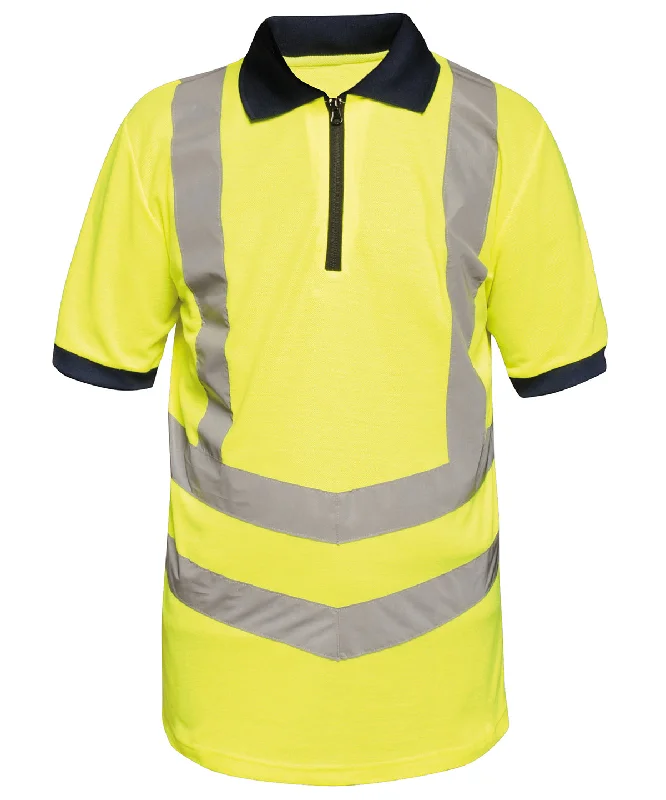 Yellow/Navy - Hi-vis pro polo