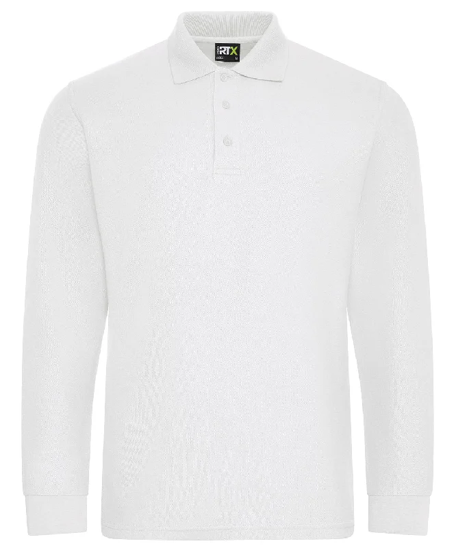 White - Pro long sleeve polo