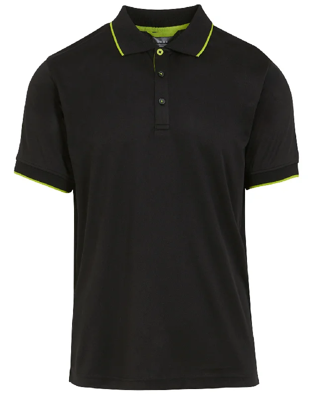 Black/Lime - Navigate short sleeve polo