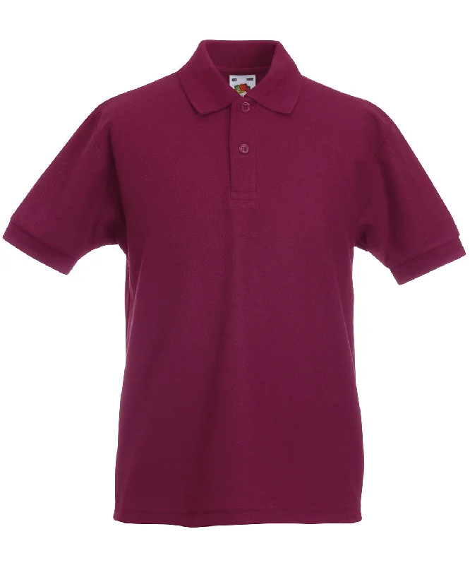 Burgundy - Kids 65/35 piqué polo