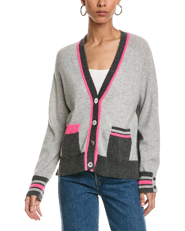 Brodie Cashmere Varsity Pop Cardigan