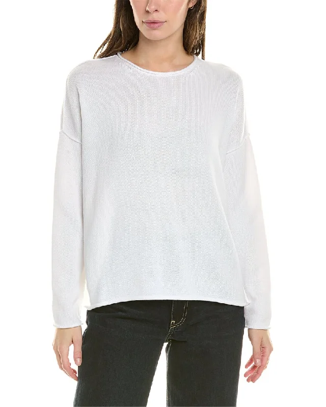 EILEEN FISHER Petite Boxy Pullover