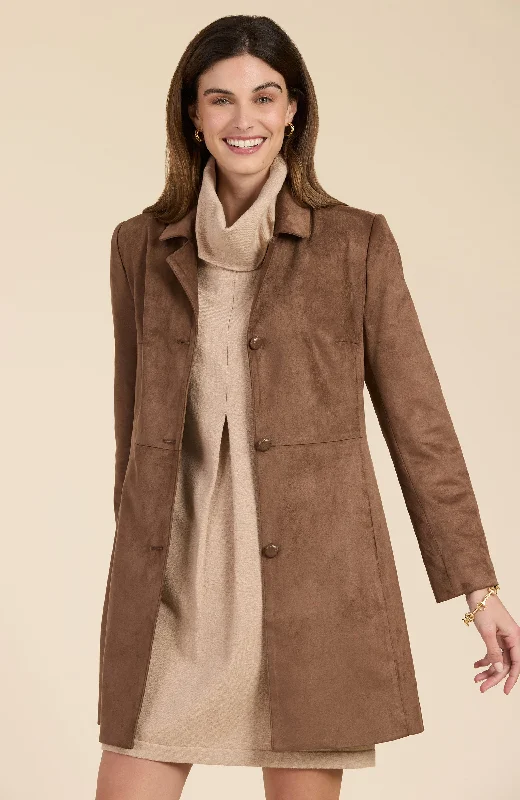 Jordan Faux Suede Jacket - Brunette