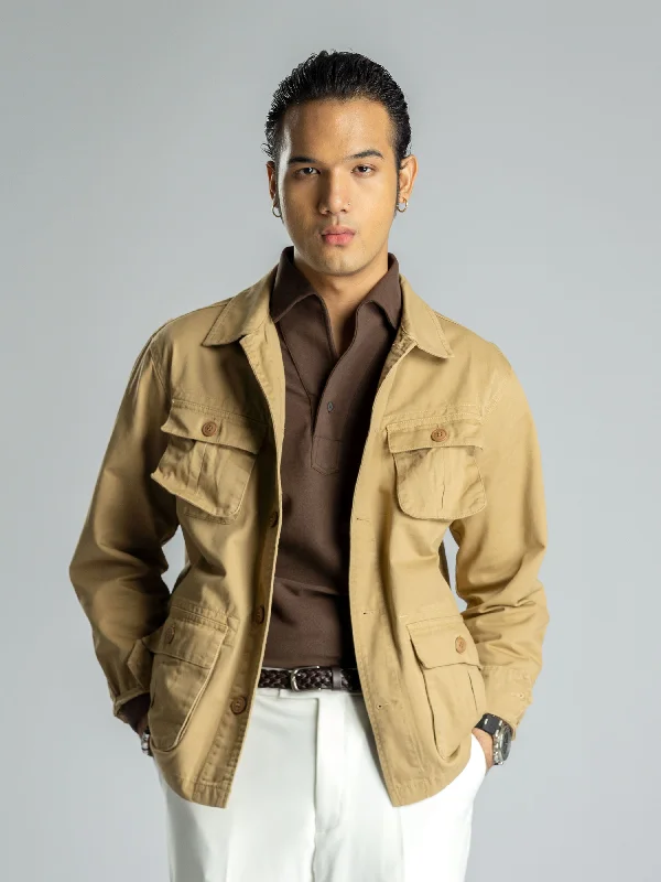 Modern Safari Jacket -  Khakis