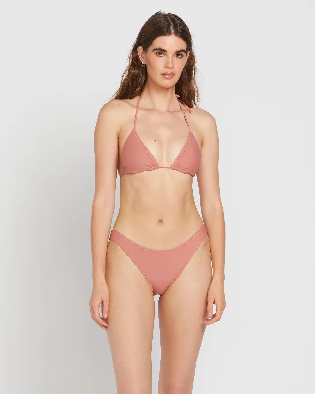 Simply Solid Slide Triangle Top - Mauve Rose