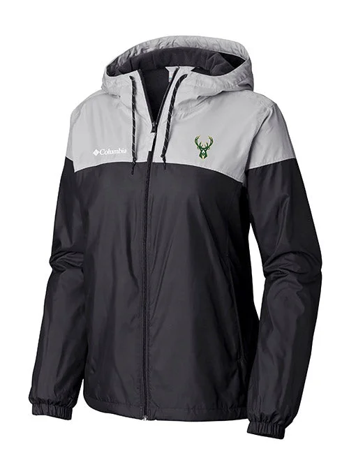 Women's Columbia Flash Forward Milwaukee Bucks Full Zip Windbreaker Jacket