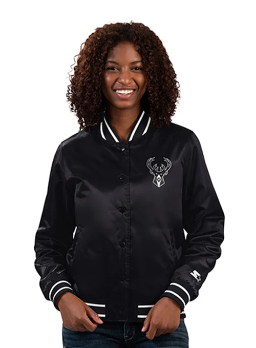 Women's G-III City Back Milwaukee Bucks Varsity Jacket