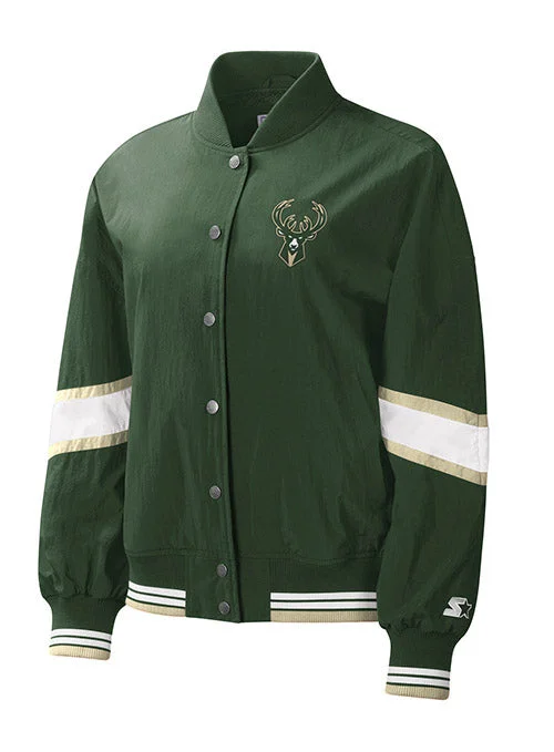 Women's Starter Crinkle Pinnacle Milwaukee Bucks Jacket