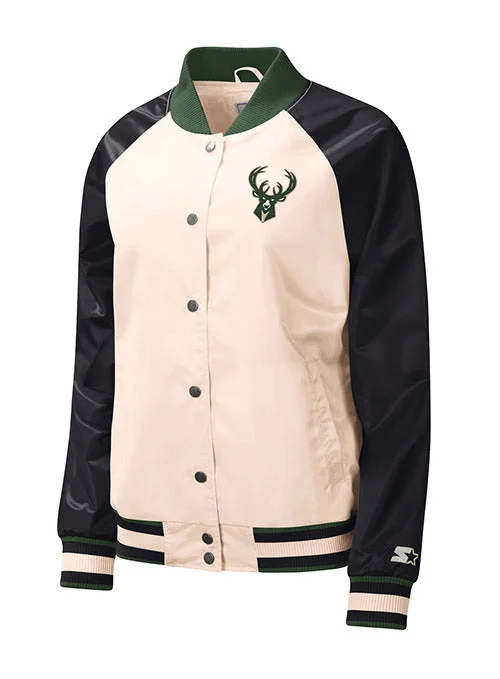 Women's Starter Pass Rush Milwaukee Bucks Satin Jacket