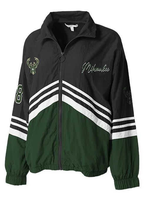 Women's Wear By Erin Andrews Lightweight Milwaukee Bucks Windbreaker Jacket