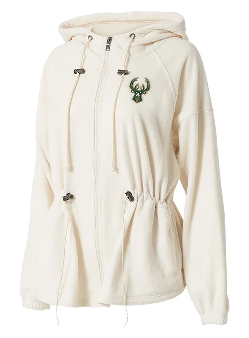 Women's Wear By Erin Andrews Polar Milwaukee Bucks Fleece jacket