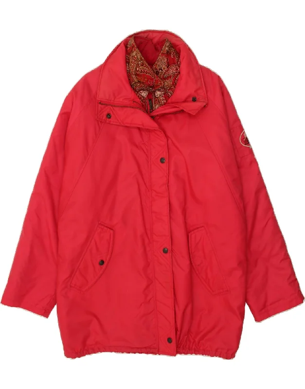 DOLOMITE Womens Oversized Overcoat UK 14 Medium Red