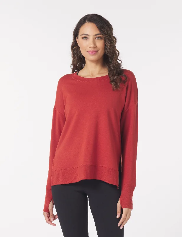 Lounge Long Sleeve: Brick Red